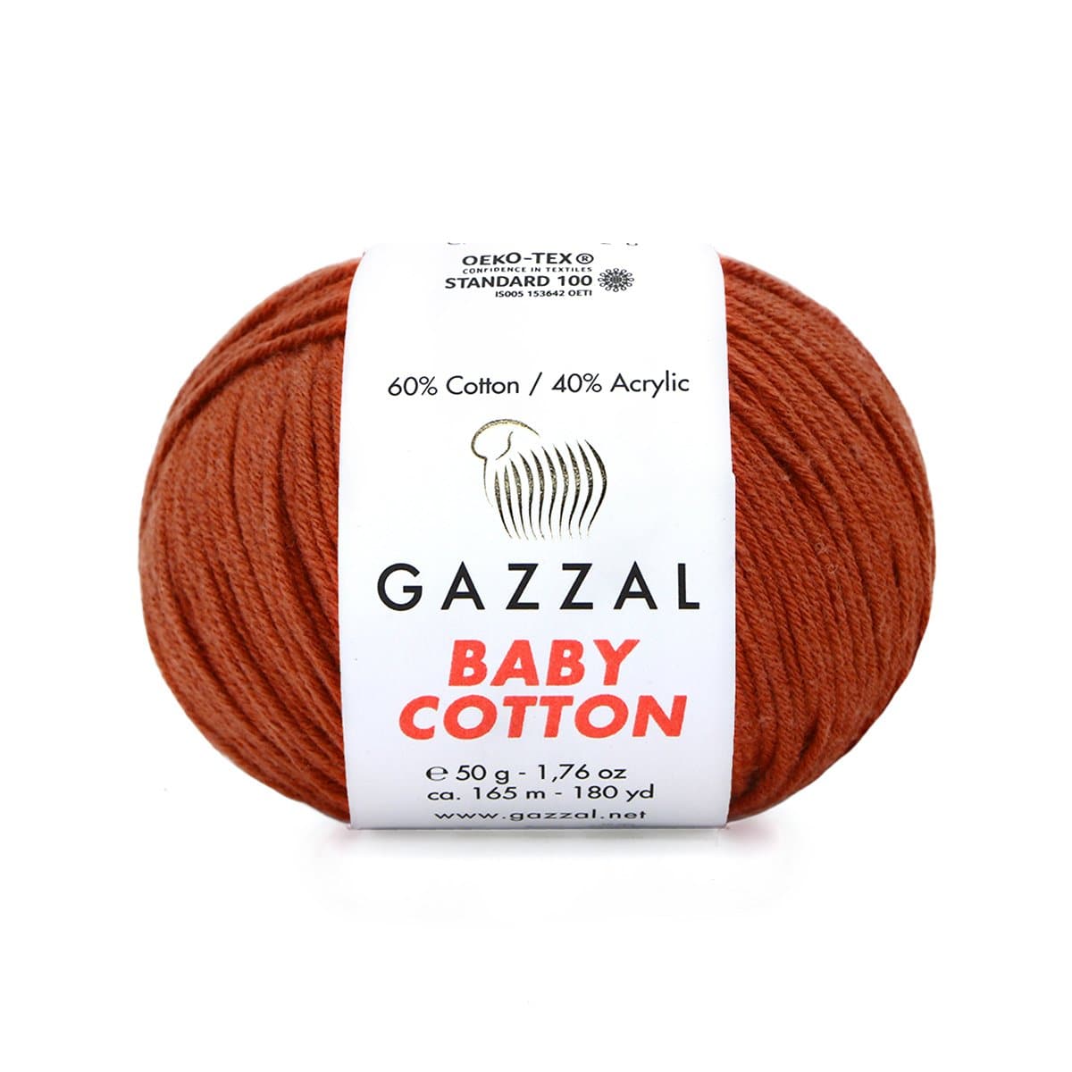 Gazzal Baby Cotton 3453 Rost – babygarn i bomull och akryl
