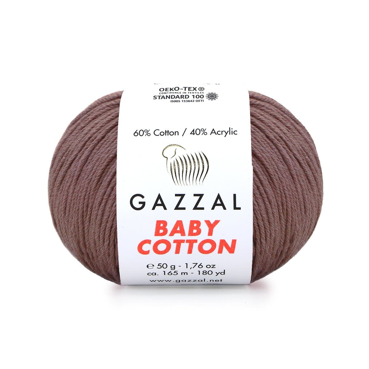 Gazzal Baby Cotton 3455 Kakao – babygarn i bomull och akryl