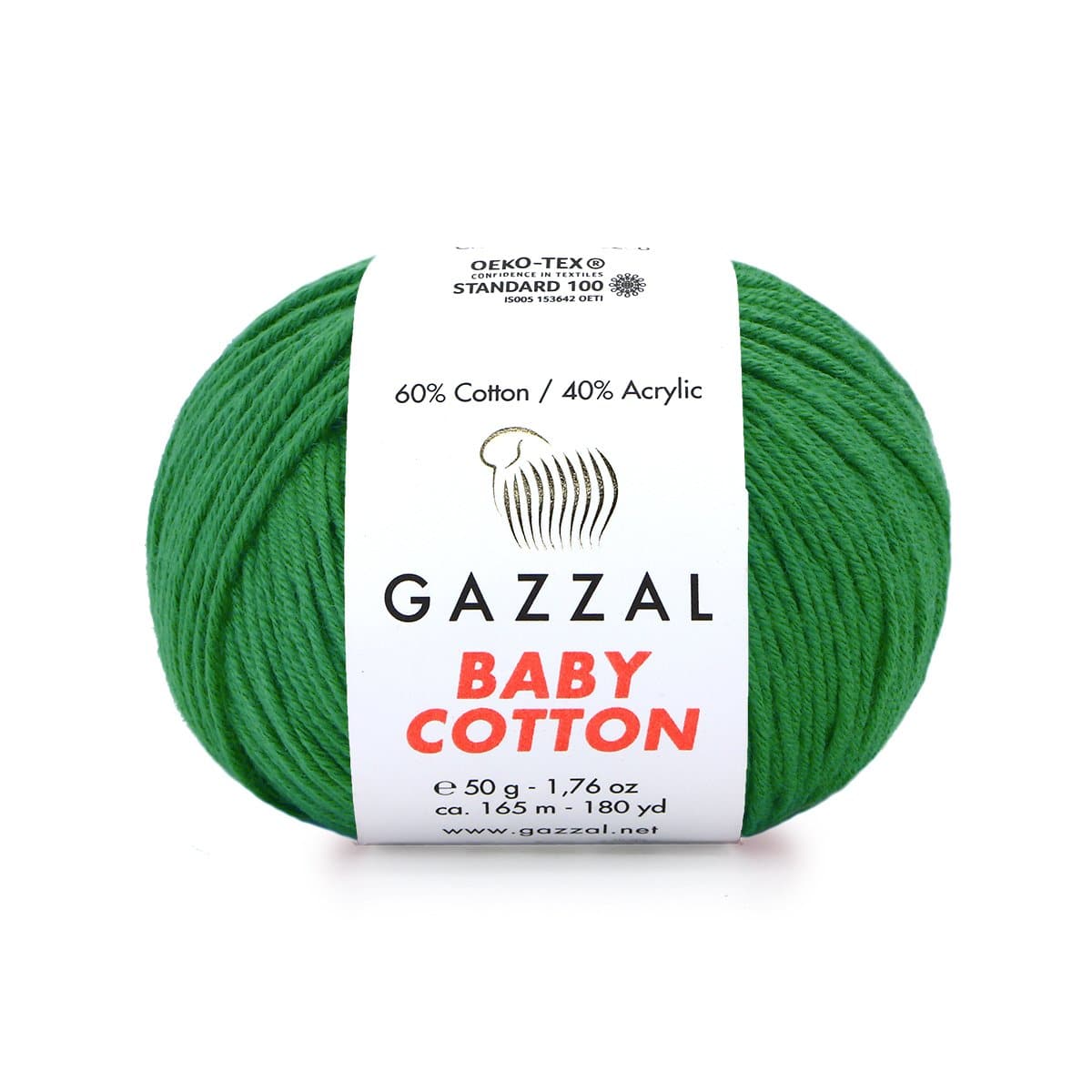 Gazzal Baby Cotton 3456 Skogsgrön – babygarn i bomull och akryl