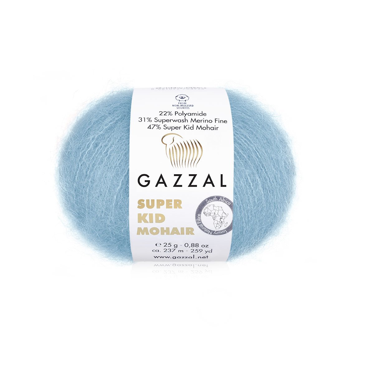 Gazzal Super Kid Mohair 64420 Sky Blue – kid mohair merino yarn
