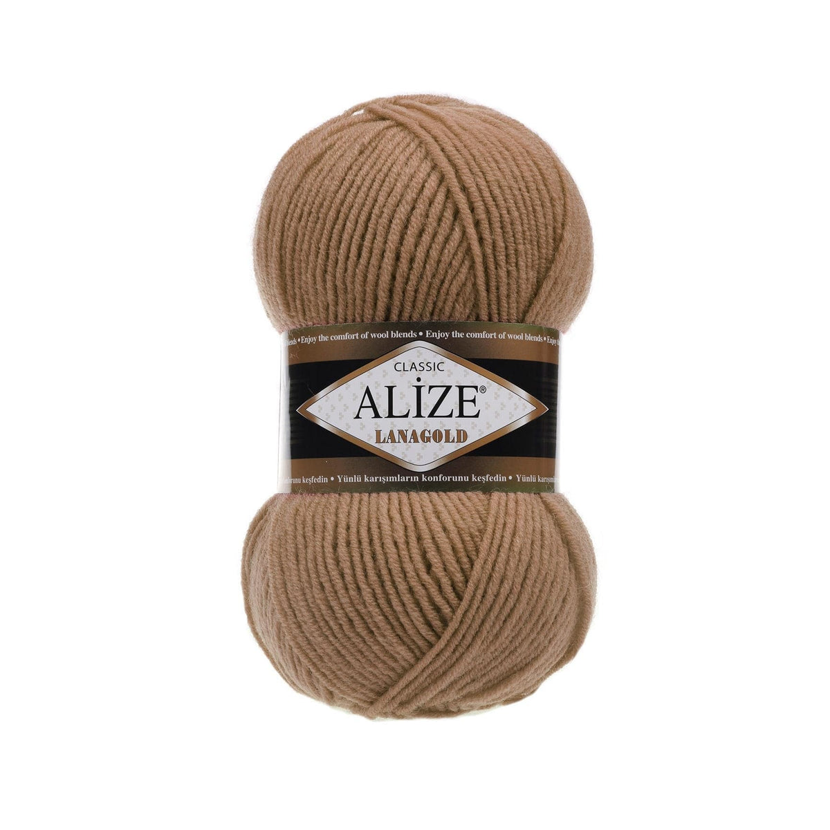 Alize Lanagold Classic 466 Dark Beige – wool acrylic yarn