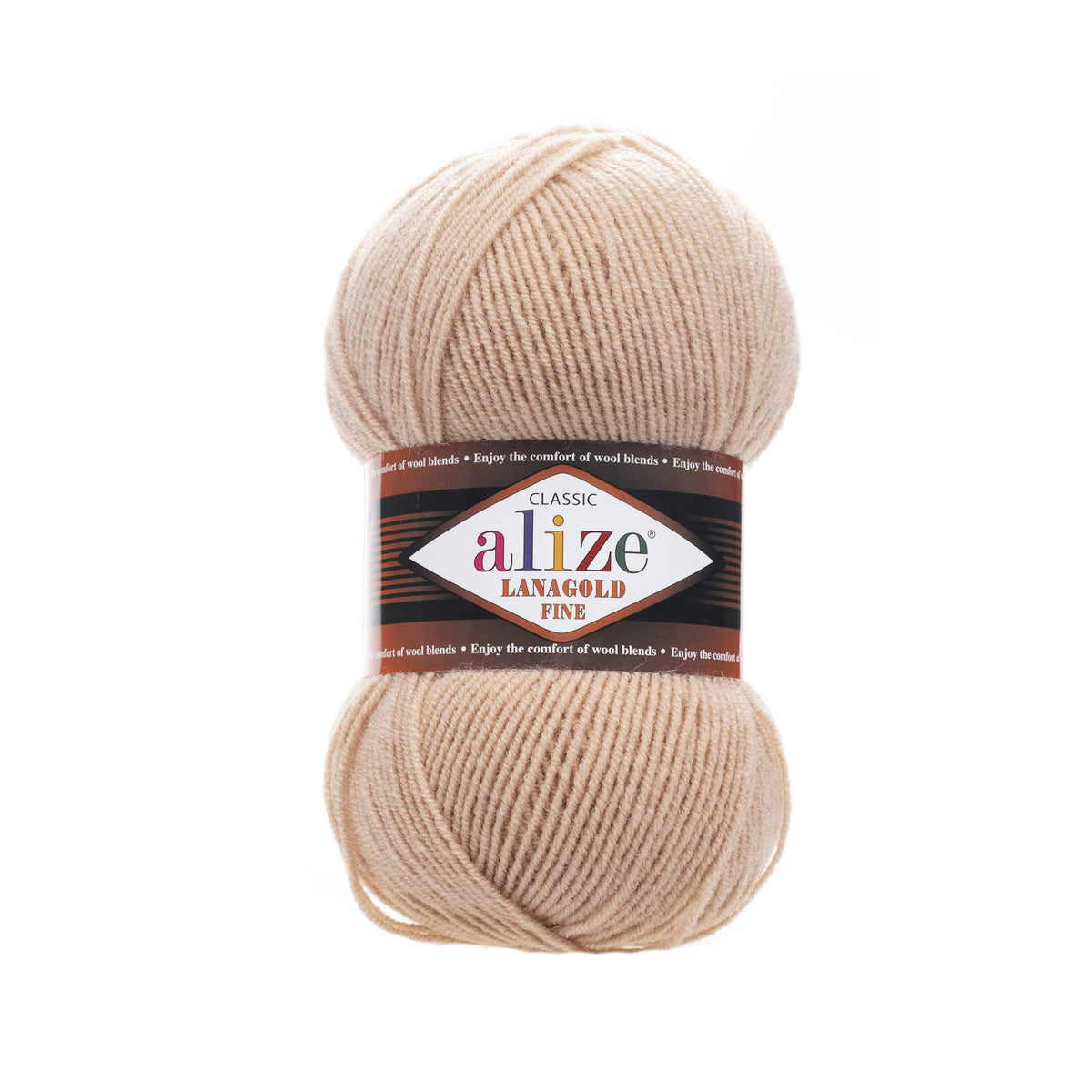 Alize Lanagold Fine 585 Beige – light wool acrylic yarn