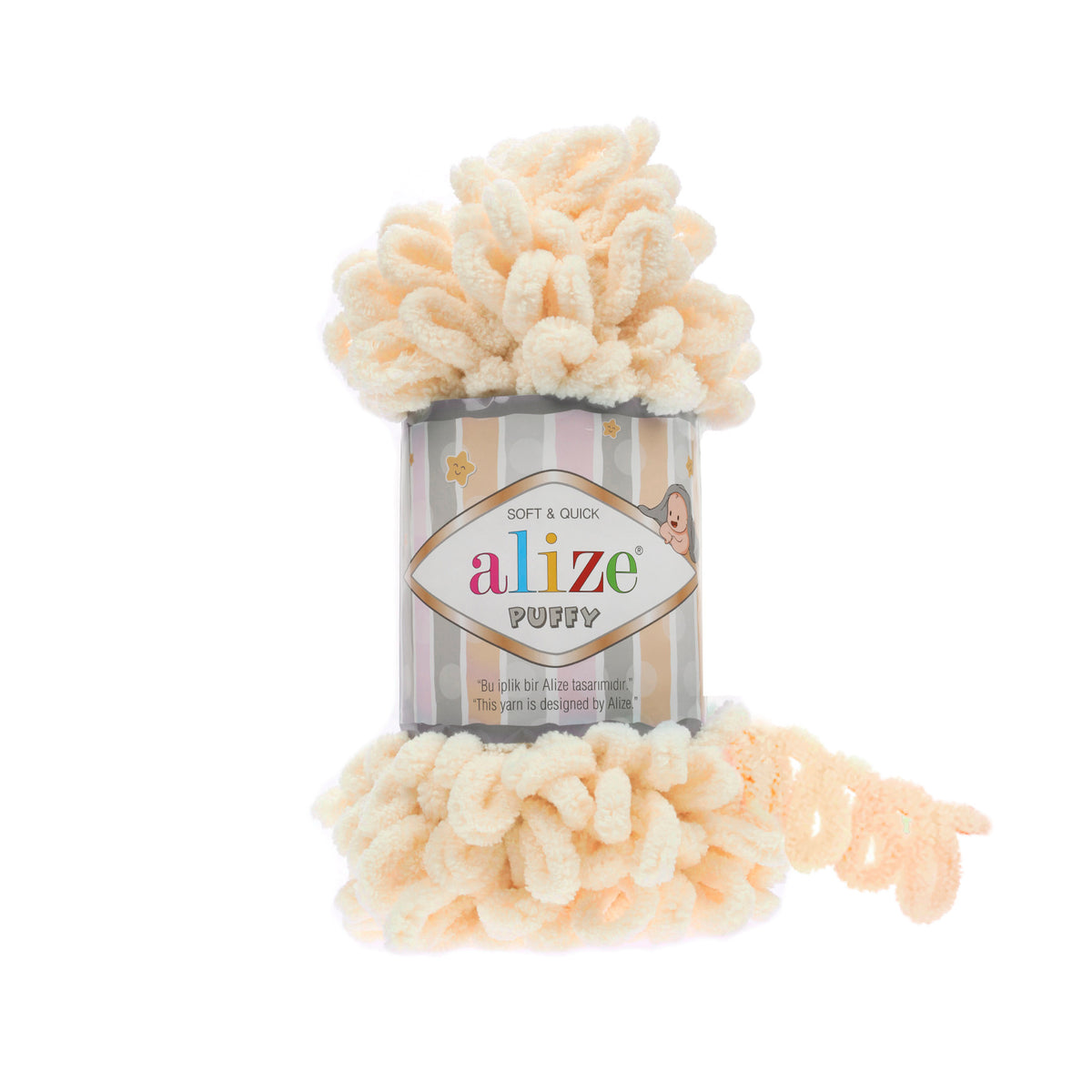 Alize Puffy 742 Gräddvit – loopgarn