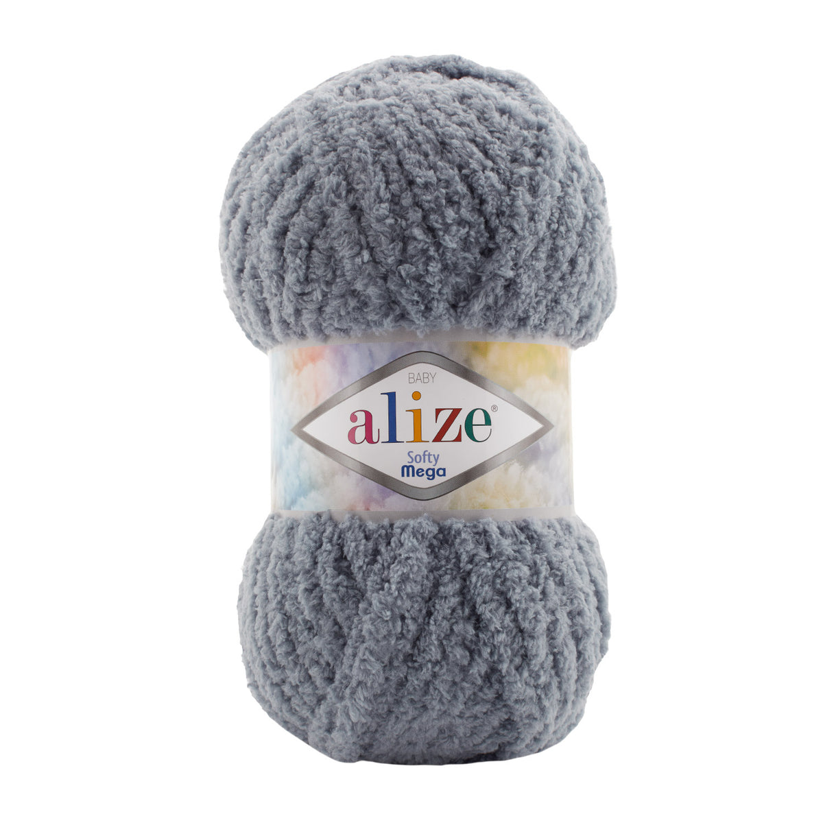Alize Softy Mega 119 Mörkgrå – grovt pälsgarn