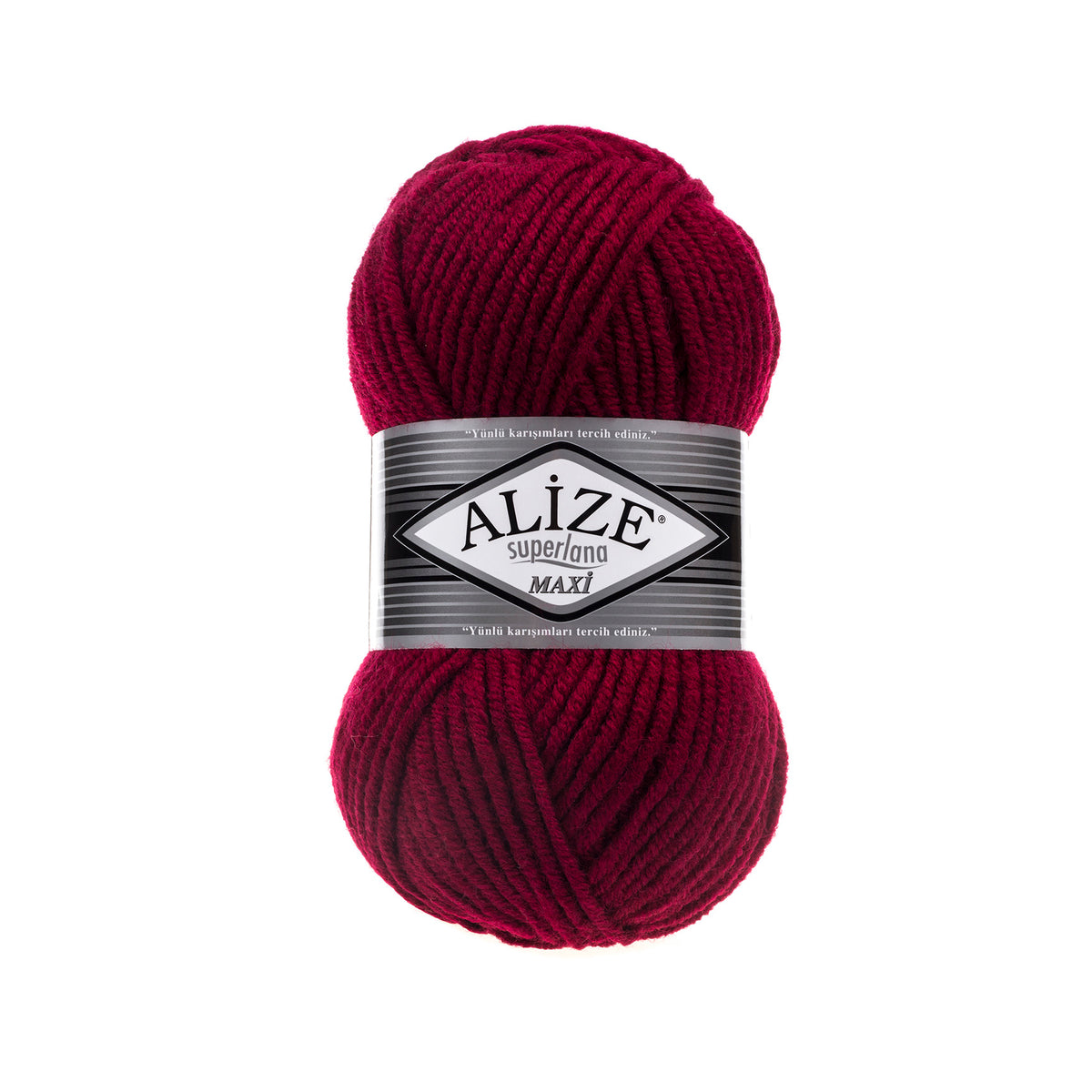 Alize Superlana Maxi 390 Tamsiai bordo – stori siūlai su vilna