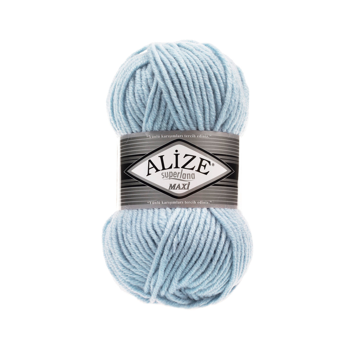 Alize Superlana Maxi 480 Ledo mėlyna – stori siūlai su vilna