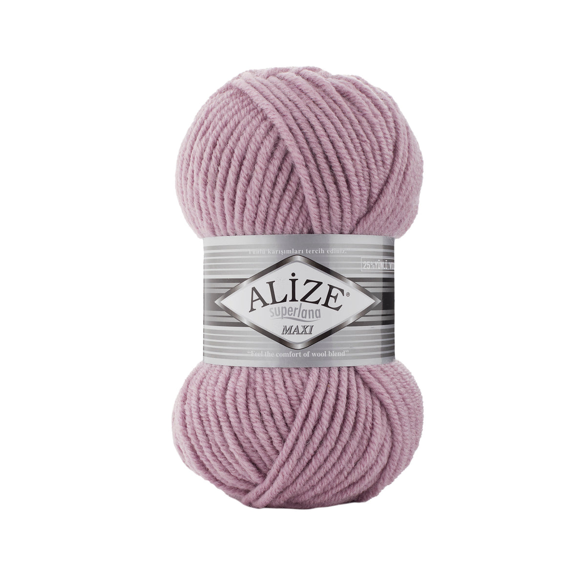 Alize Superlana Maxi 505 Pilkšvai violetinė – stori siūlai su vilna