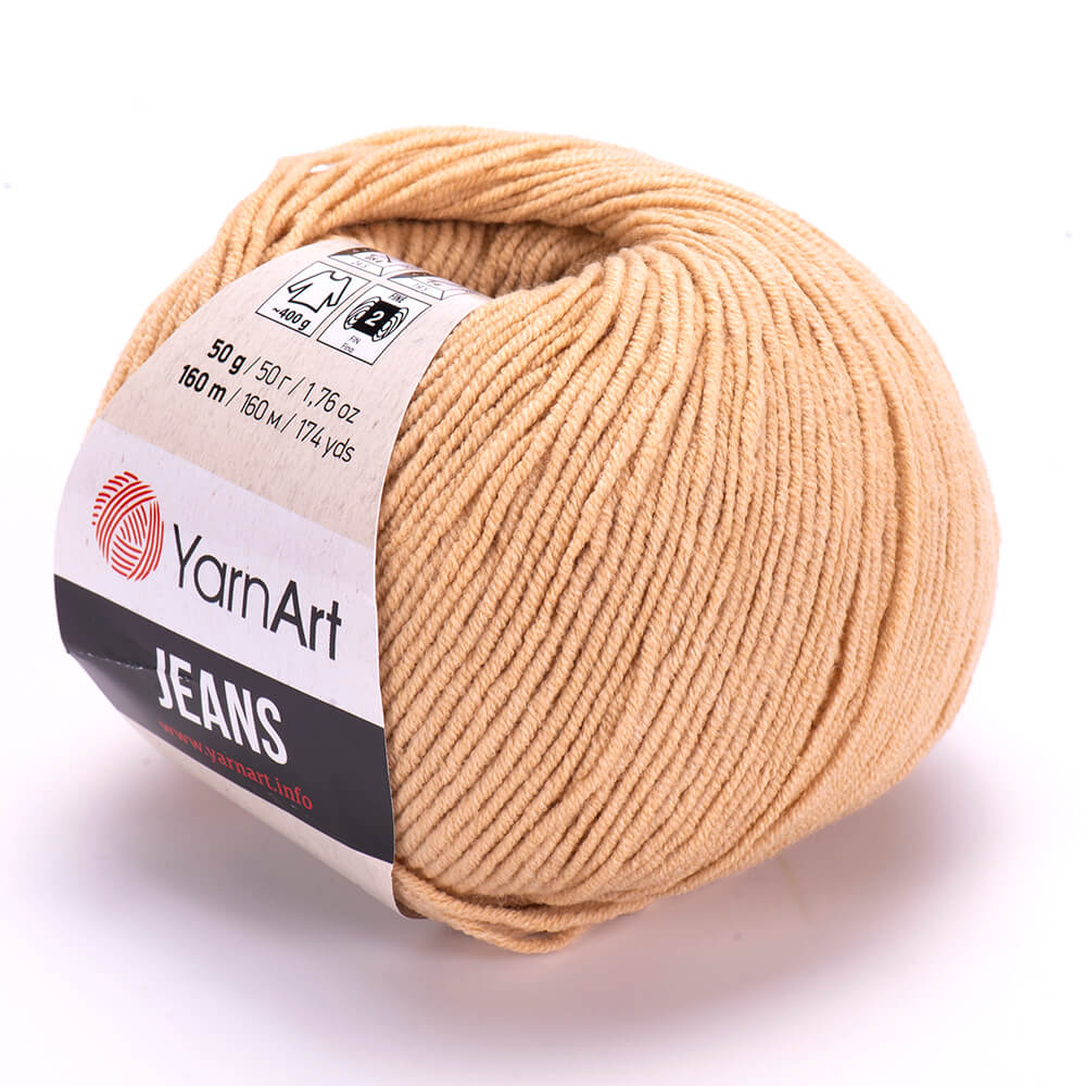 YarnArt Jeans 07 Kamel – bomulls- och akrylgarn