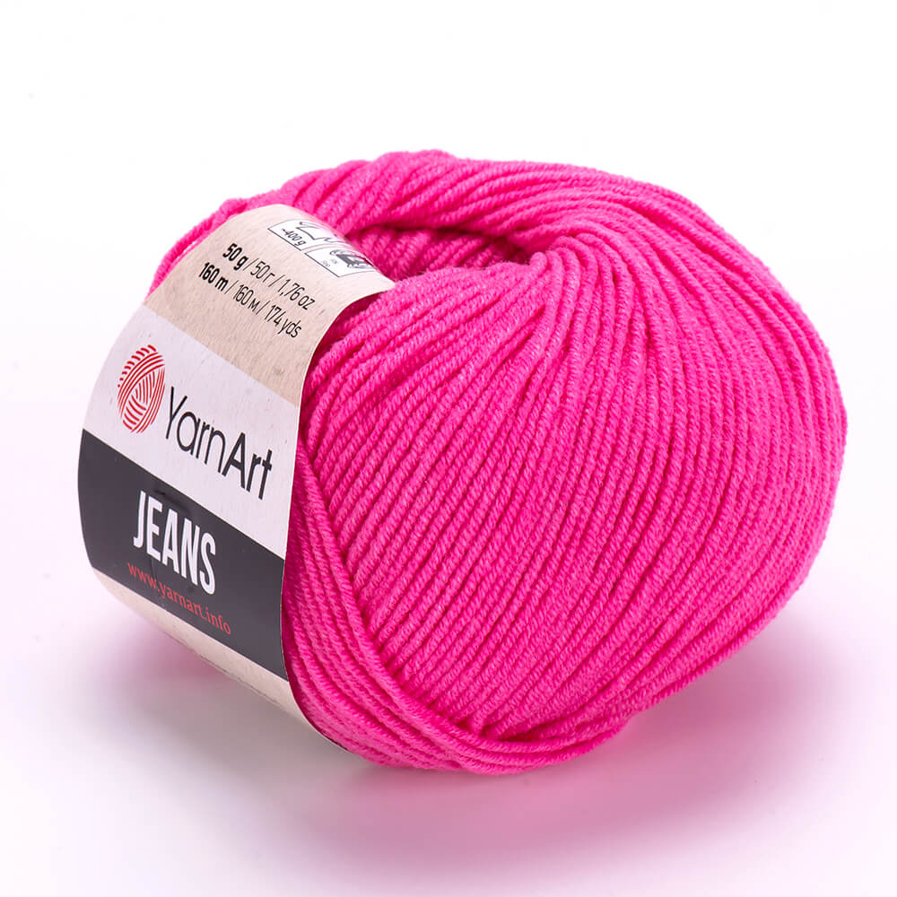 YarnArt Jeans 42 Fuchsia – bomulls- och akrylgarn