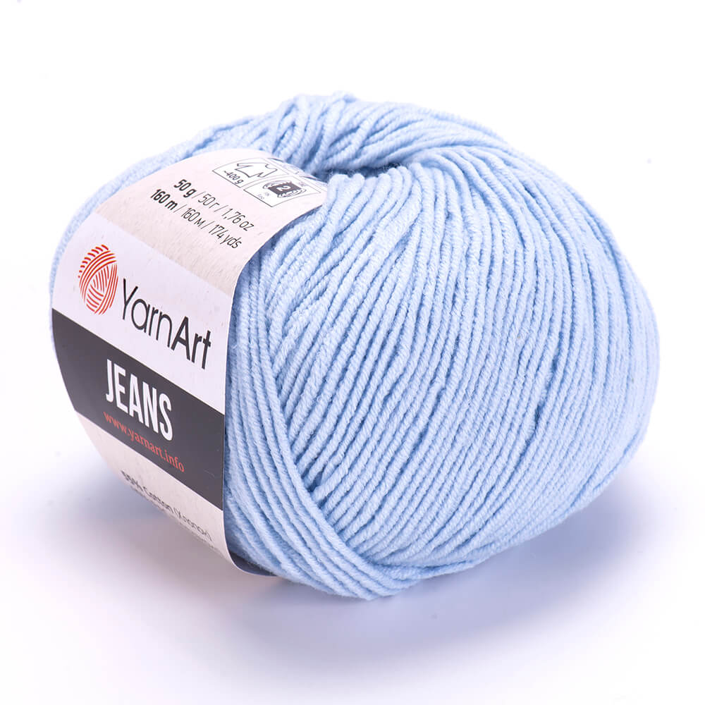 YarnArt Jeans 75 Puderblå – bomulls- och akrylgarn