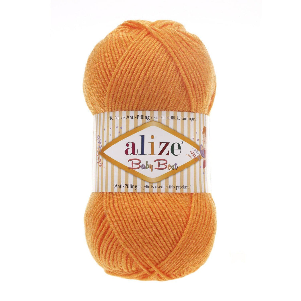 Alize Baby Best 336 Orange – bamboo acrylic baby yarn