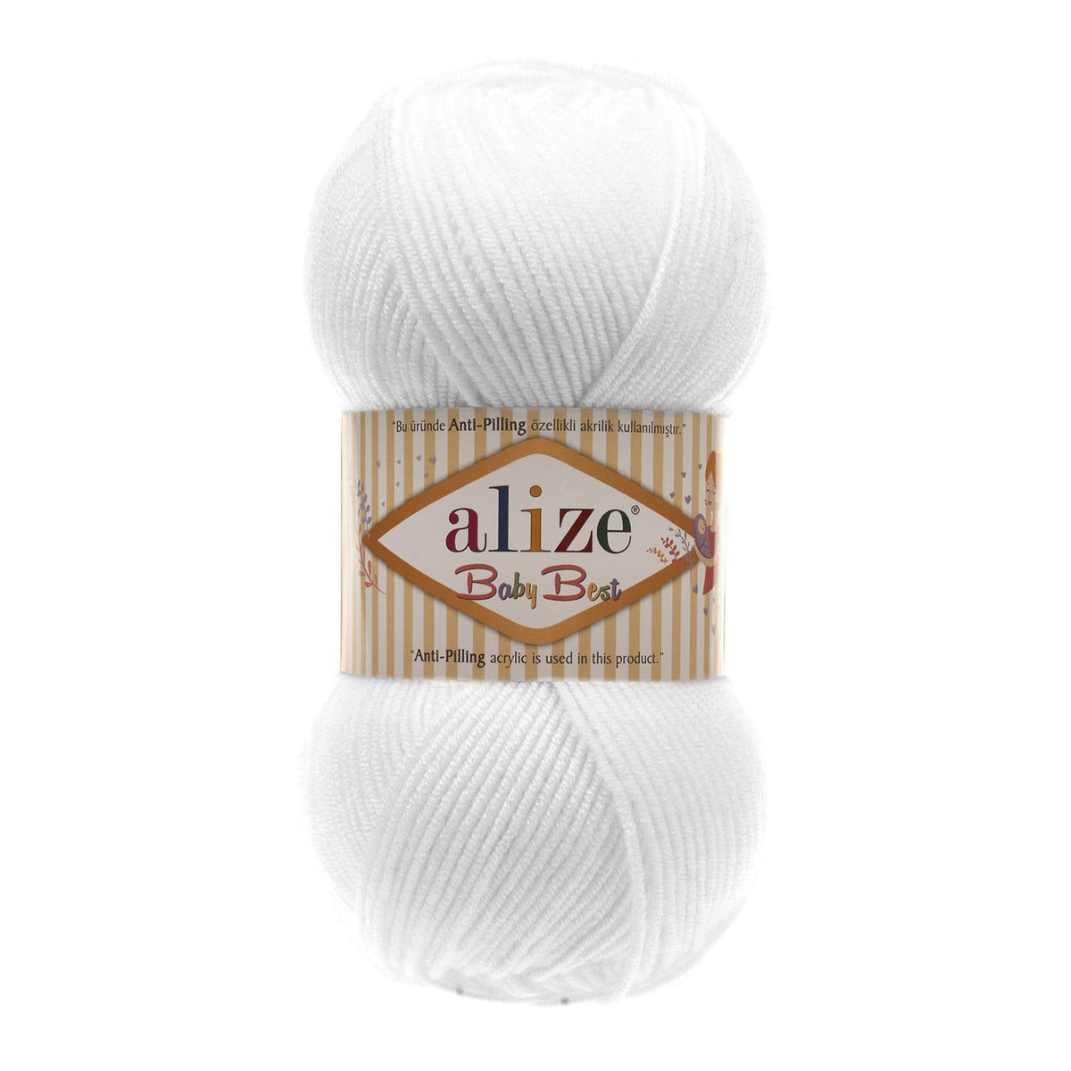 Alize Baby Best 55 White – bamboo acrylic baby yarn