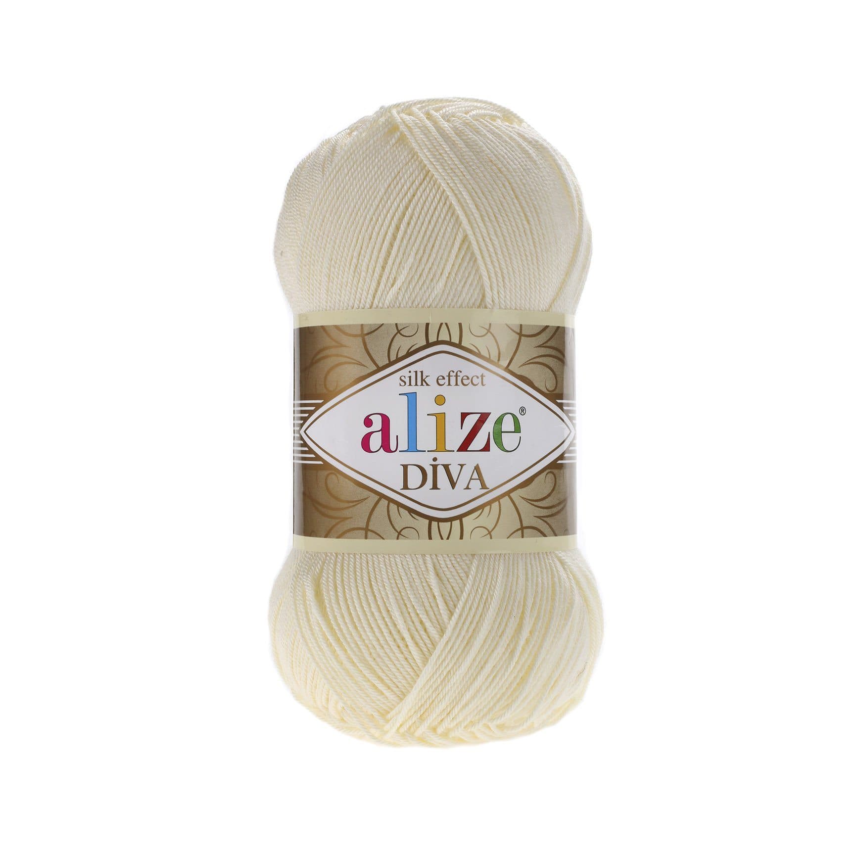 Alize Diva 01 Cream – silky microfibre summer yarn