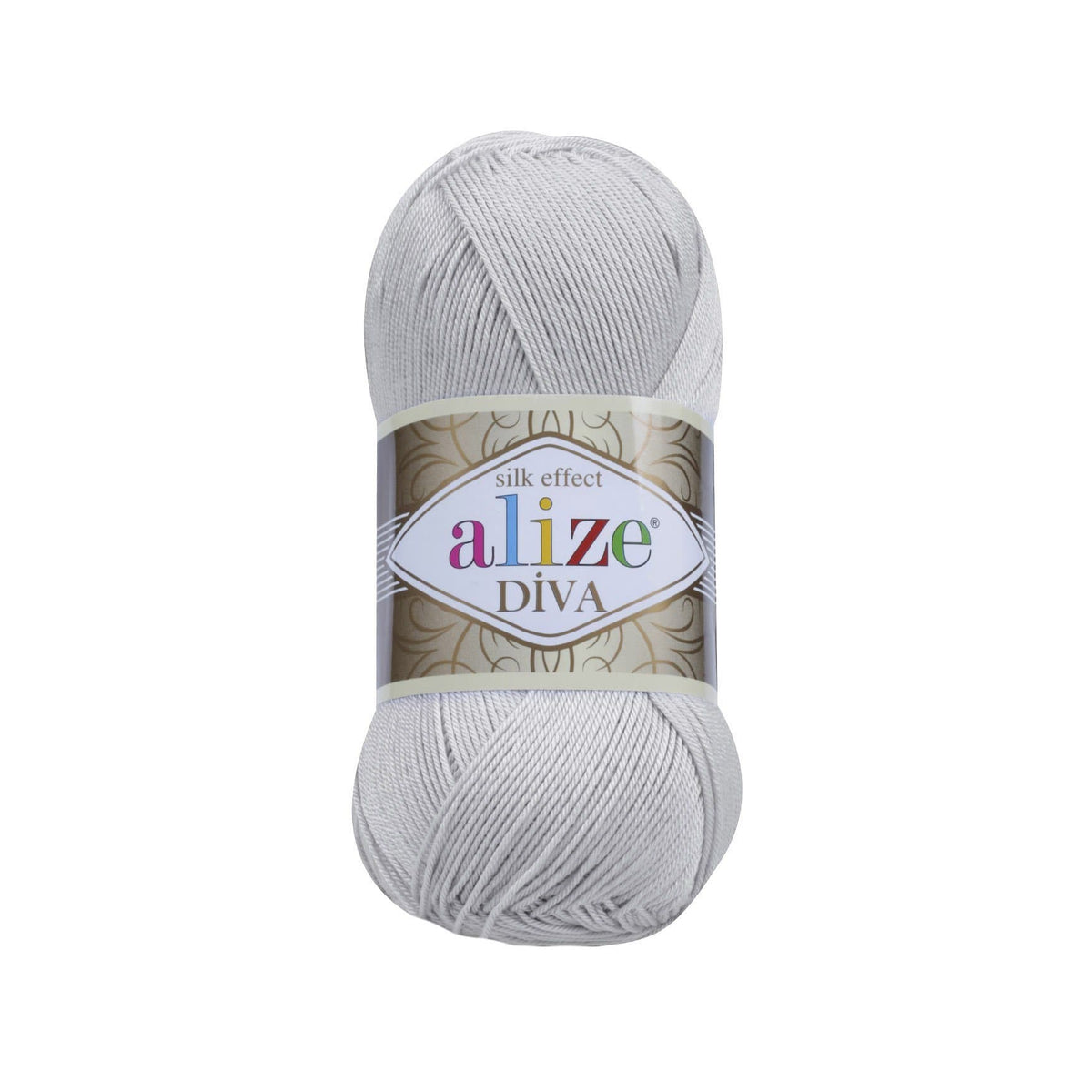 Alize Diva 168 Light Grey – silky microfibre summer yarn