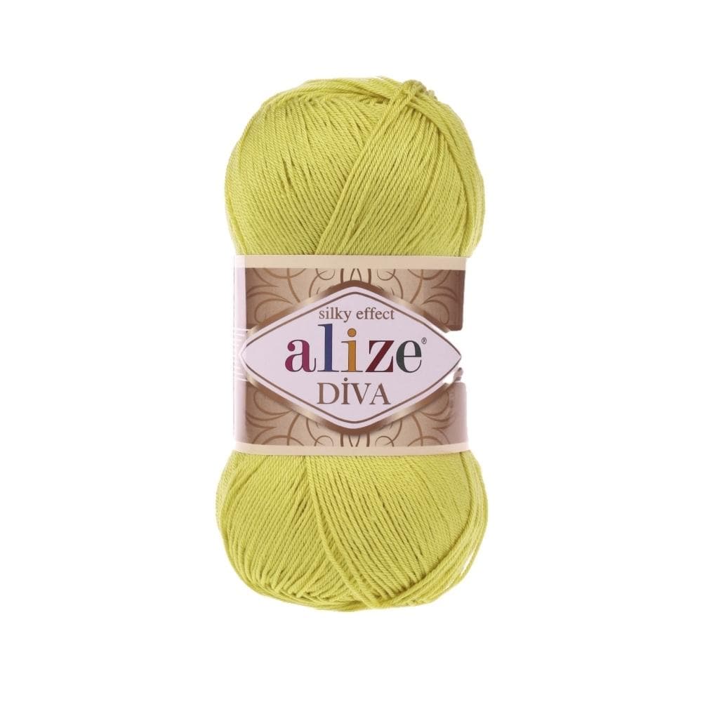 Alize Diva 109 Lime – silky microfibre summer yarn