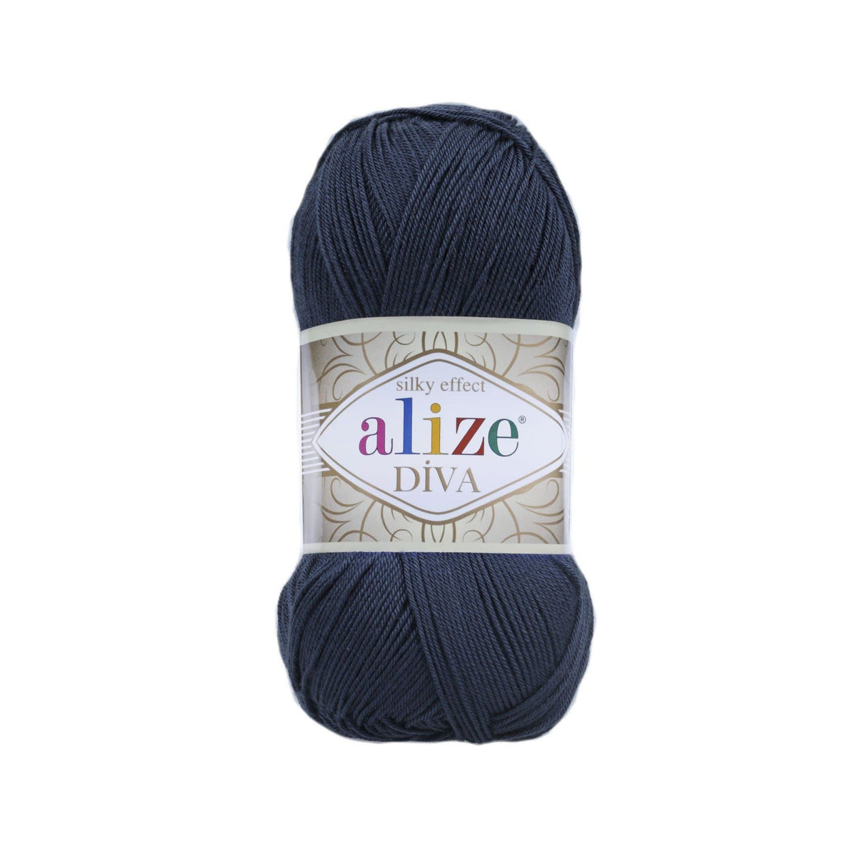 Alize Diva 361 Dark Navy – silky microfibre summer yarn