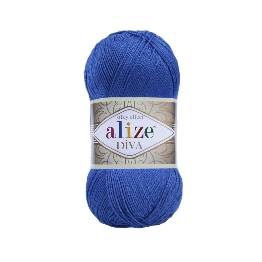 Alize Diva 132 Royal Blue – silky microfibre summer yarn