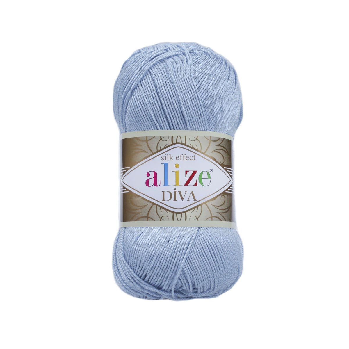 Alize Diva 350 Sky Blue – silky microfibre summer yarn