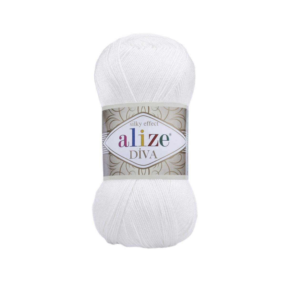 Alize Diva 55 White – silky microfibre summer yarn