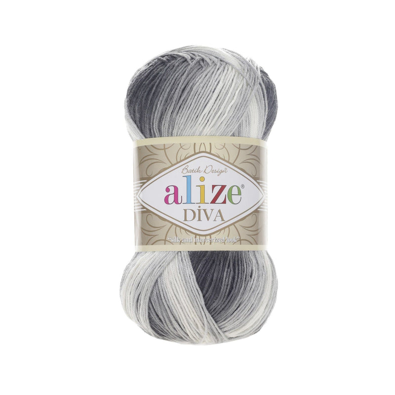 Alize Diva Batik 100gr 350mt microfiber acrylic yarn with silk effect in  batik