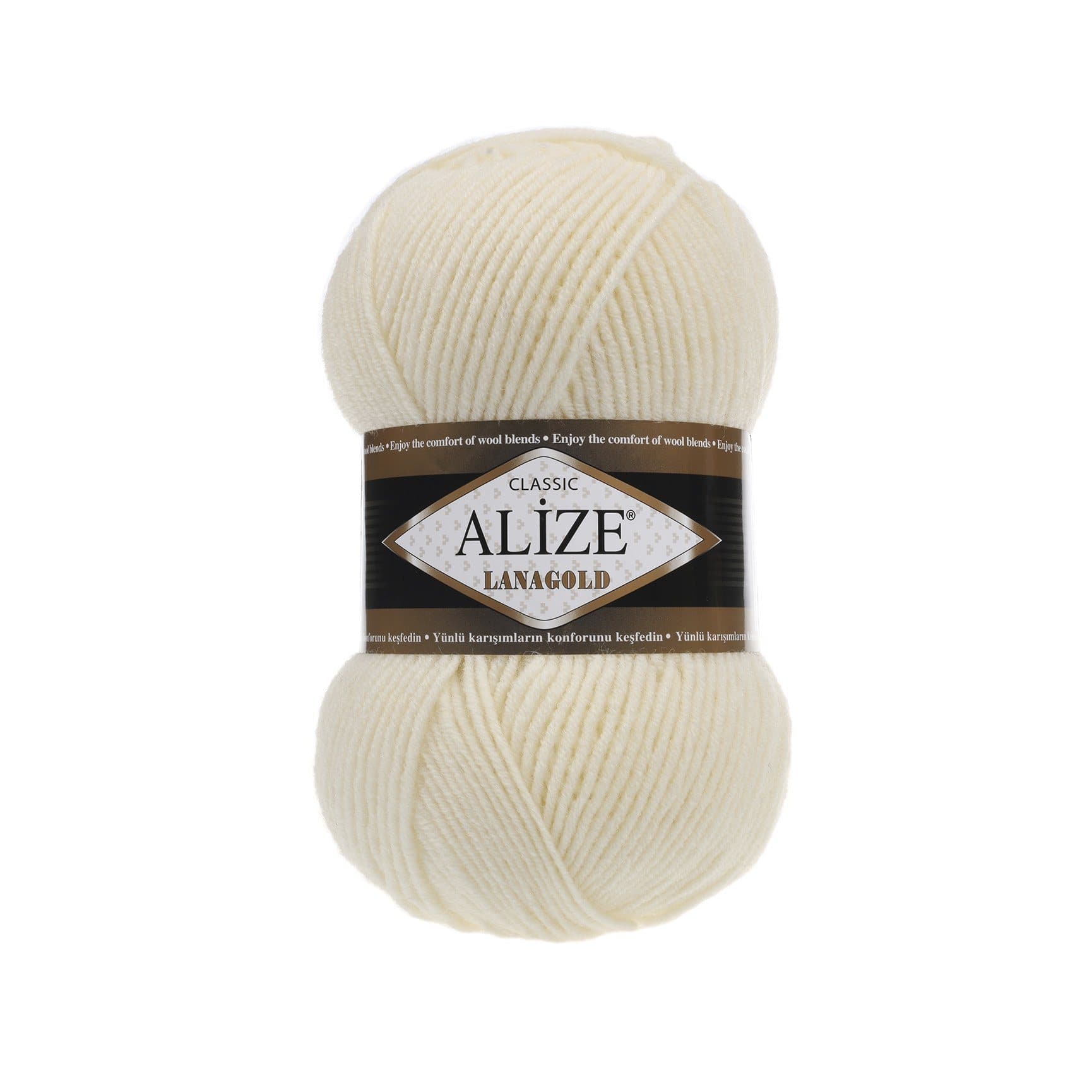 Alize Lanagold Classic 1 Cream – wool acrylic yarn