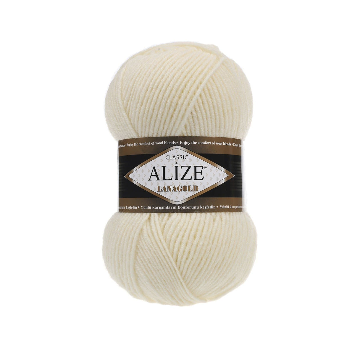 Alize Lanagold Classic 1 Cream – wool acrylic yarn