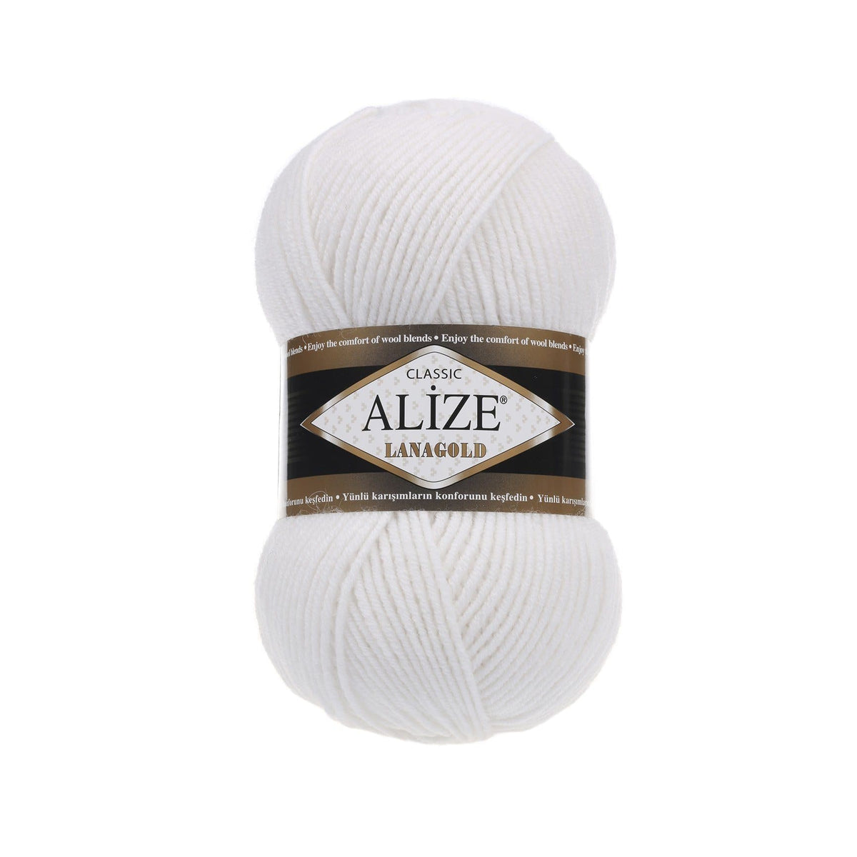 Alize Lanagold Classic 55 White – wool acrylic yarn