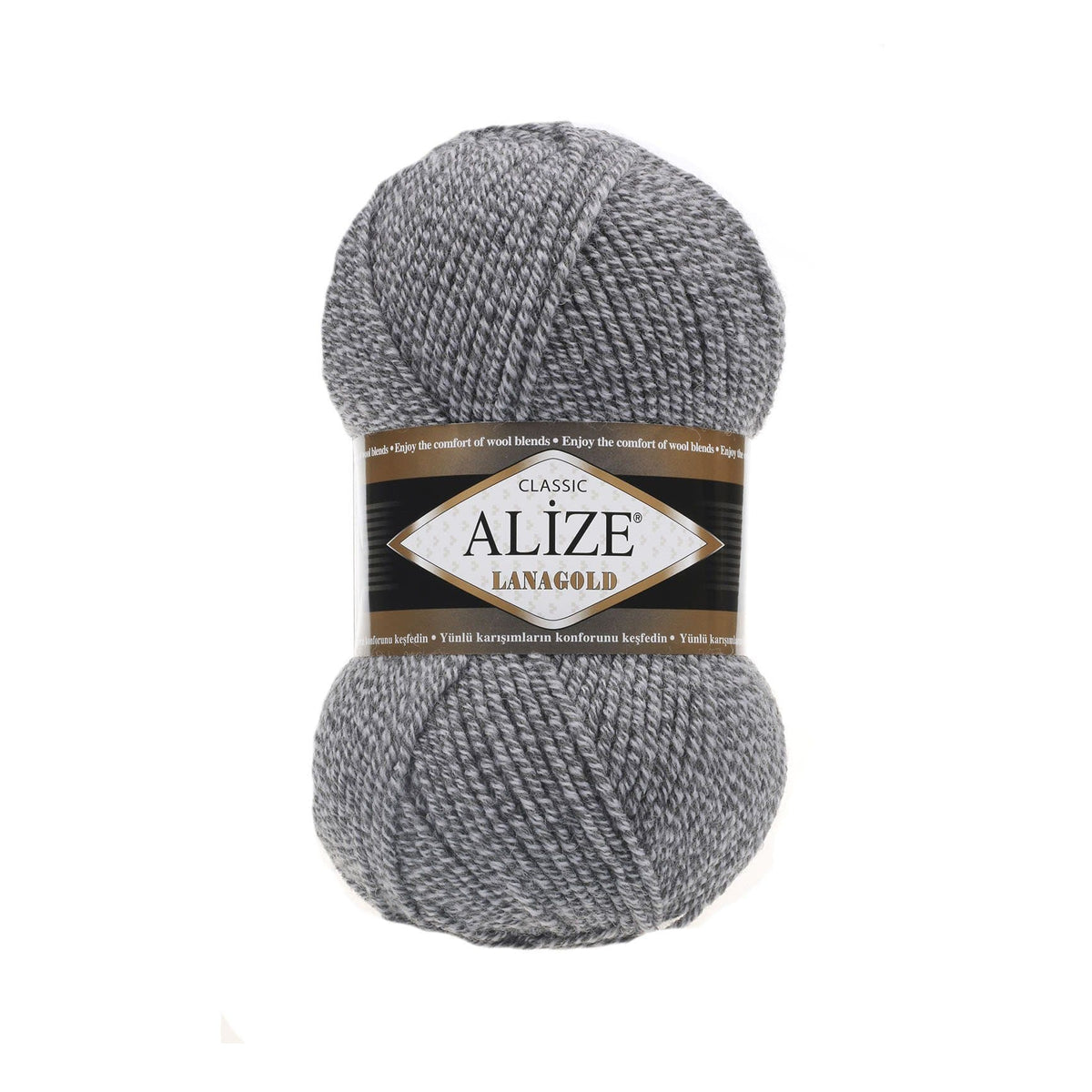 Alize Lanagold Classic 651 Dark Grey – wool acrylic yarn