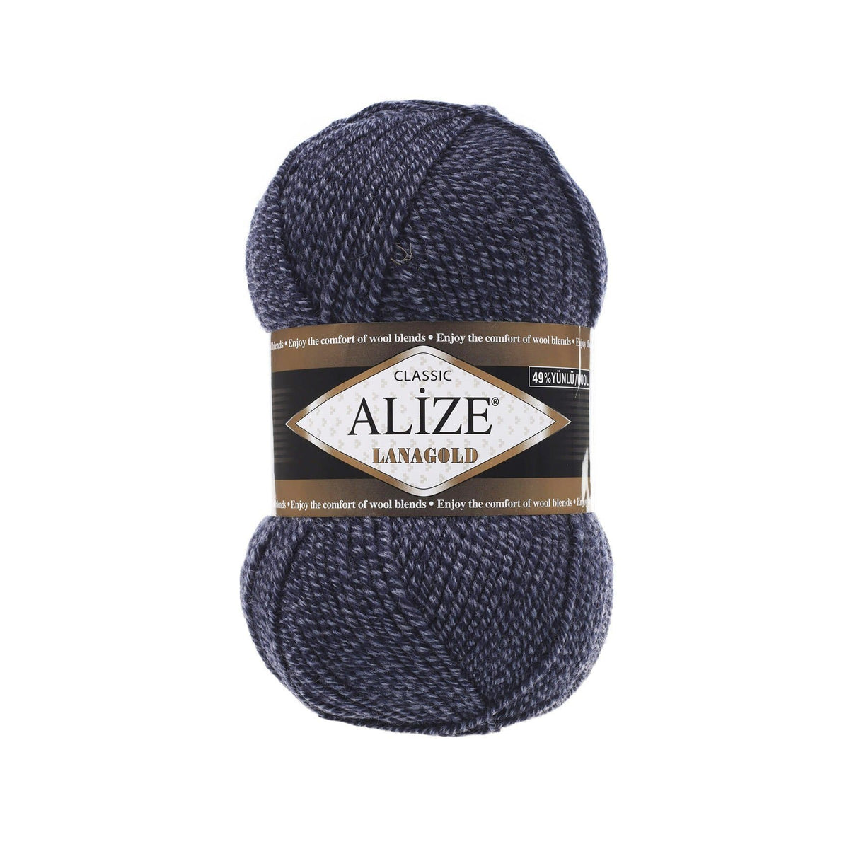Alize Lanagold Classic 901 Navy – wool acrylic yarn