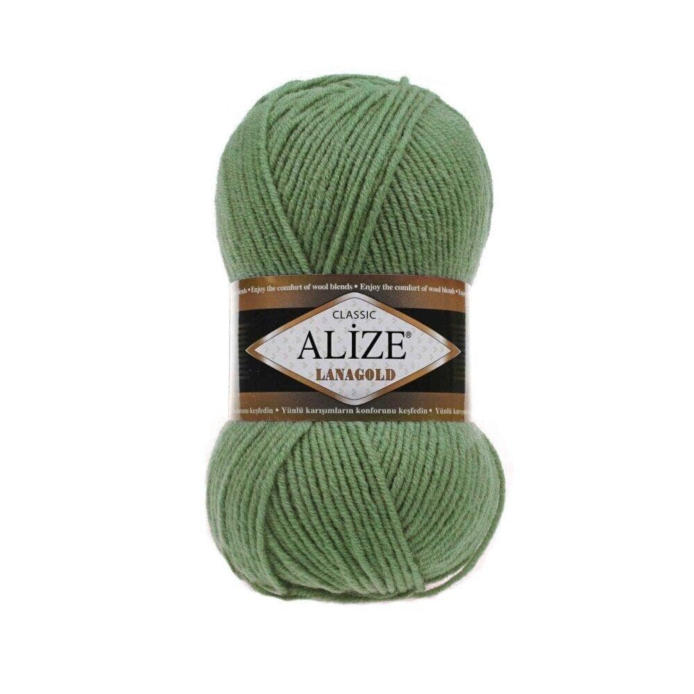 Alize Lanagold Classic 180 Grey Green – wool acrylic yarn