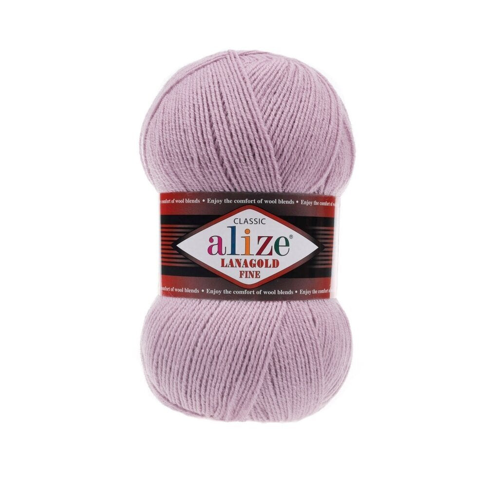 Alize Lanagold Fine 505 Mauve – light wool acrylic yarn