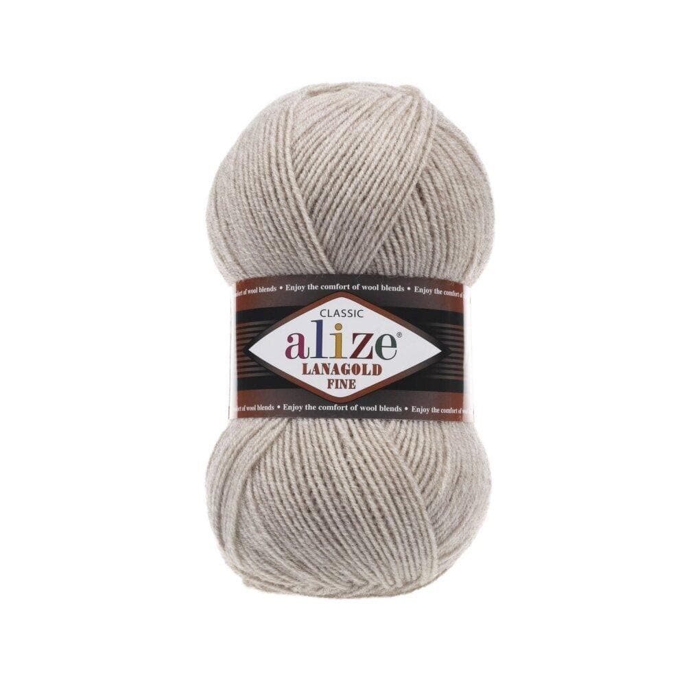 Alize Lanagold Fine 152 Beige Melange – light wool acrylic yarn