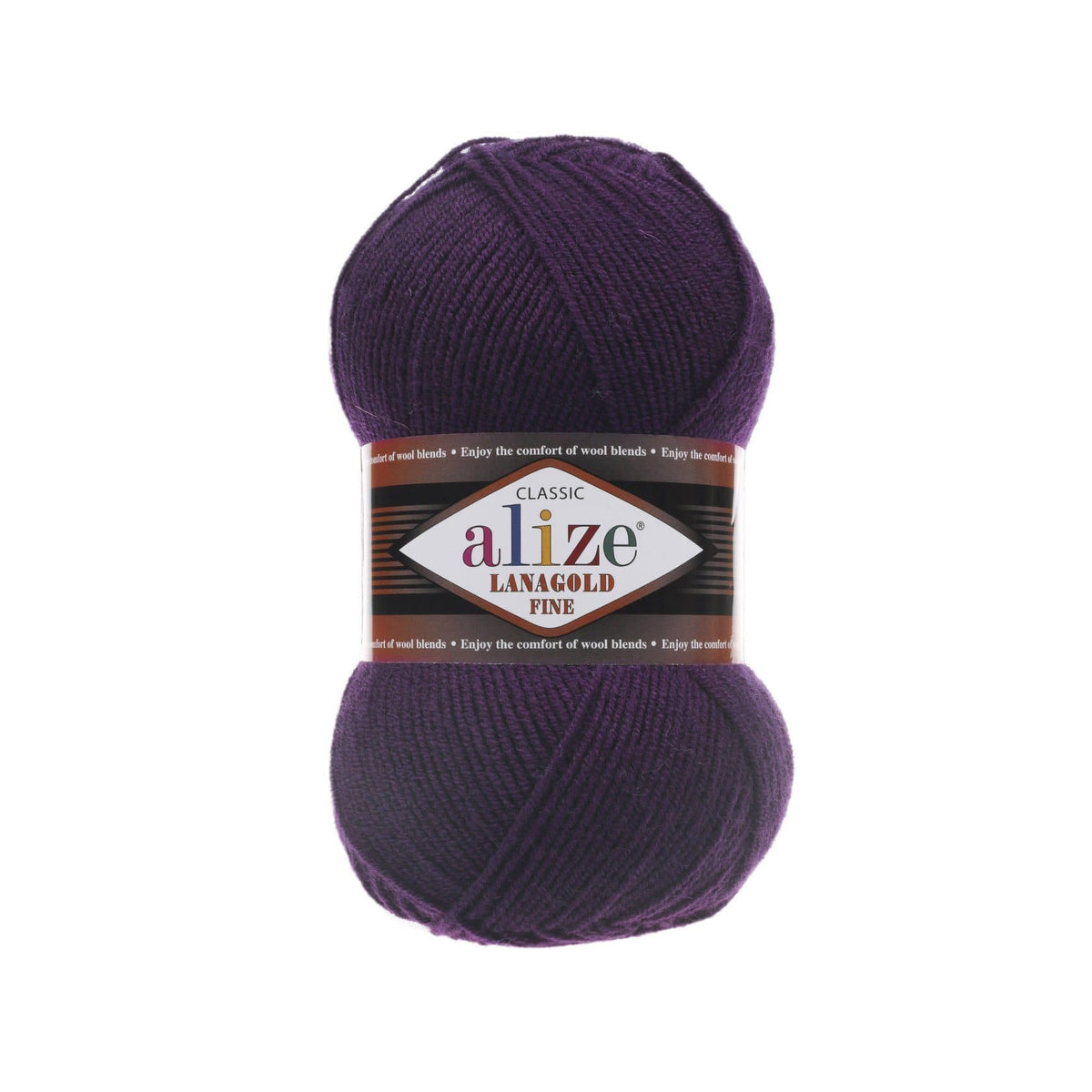 Alize Lanagold Fine 111 Aubergine – light wool acrylic yarn