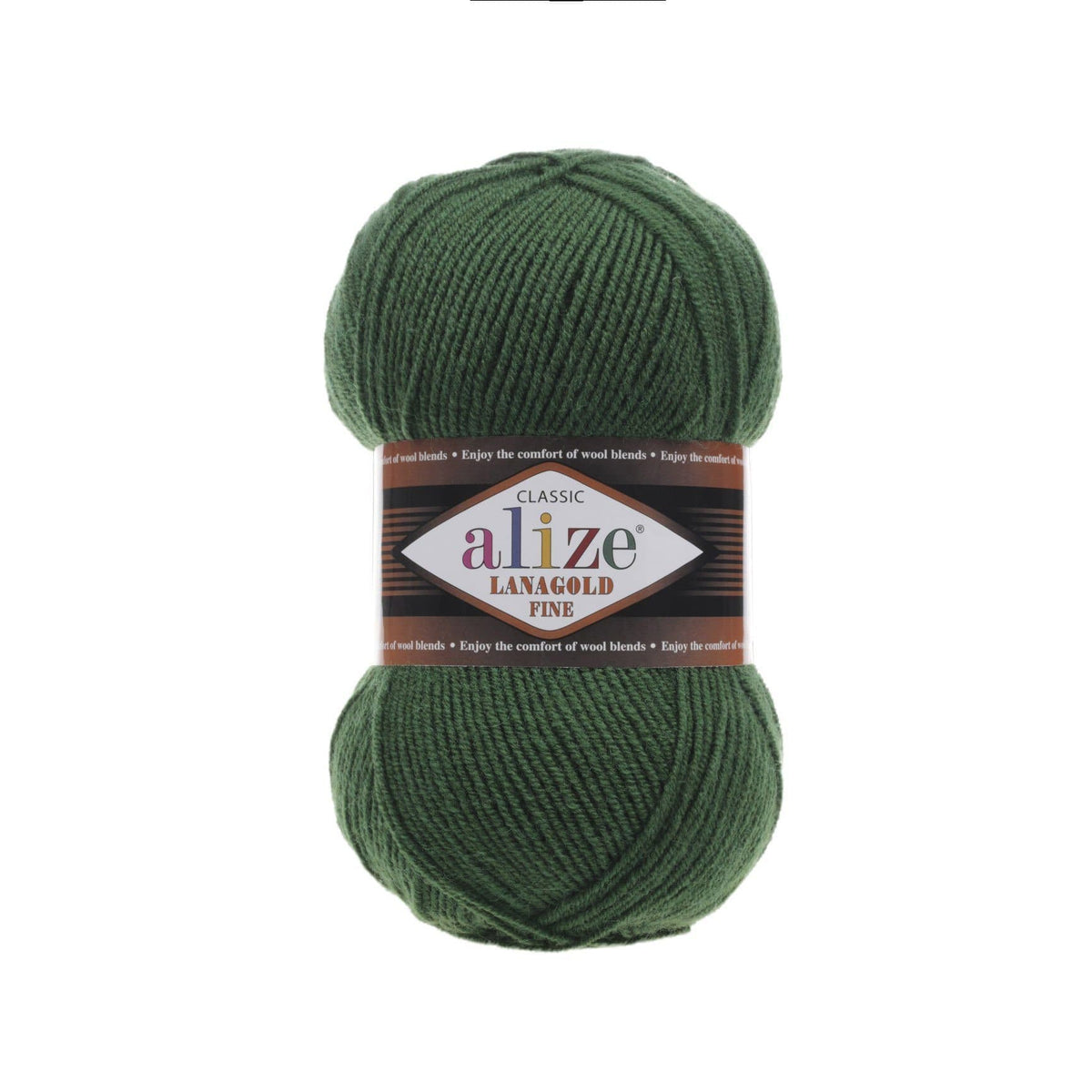 Alize Lanagold Fine 118 Bottle Green – light wool acrylic yarn