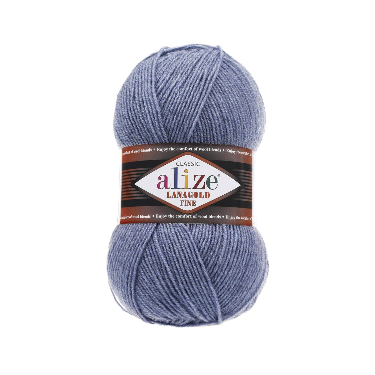 Alize Lanagold Fine 203 Denim Melange – light wool acrylic yarn