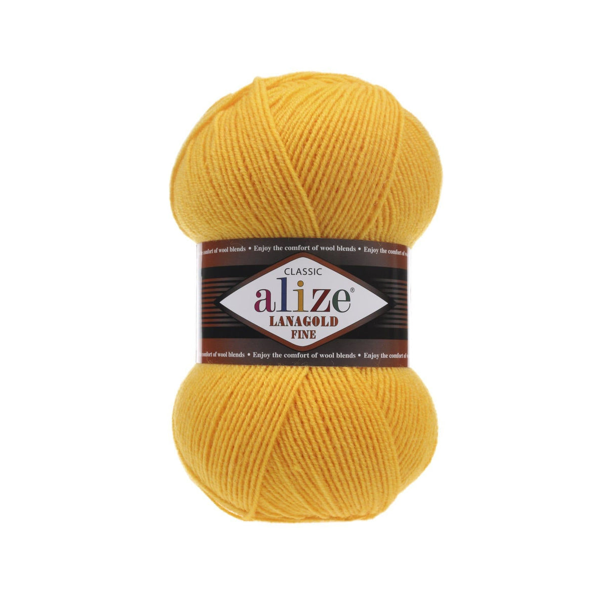 Alize Lanagold Fine 216 Yellow – light wool acrylic yarn