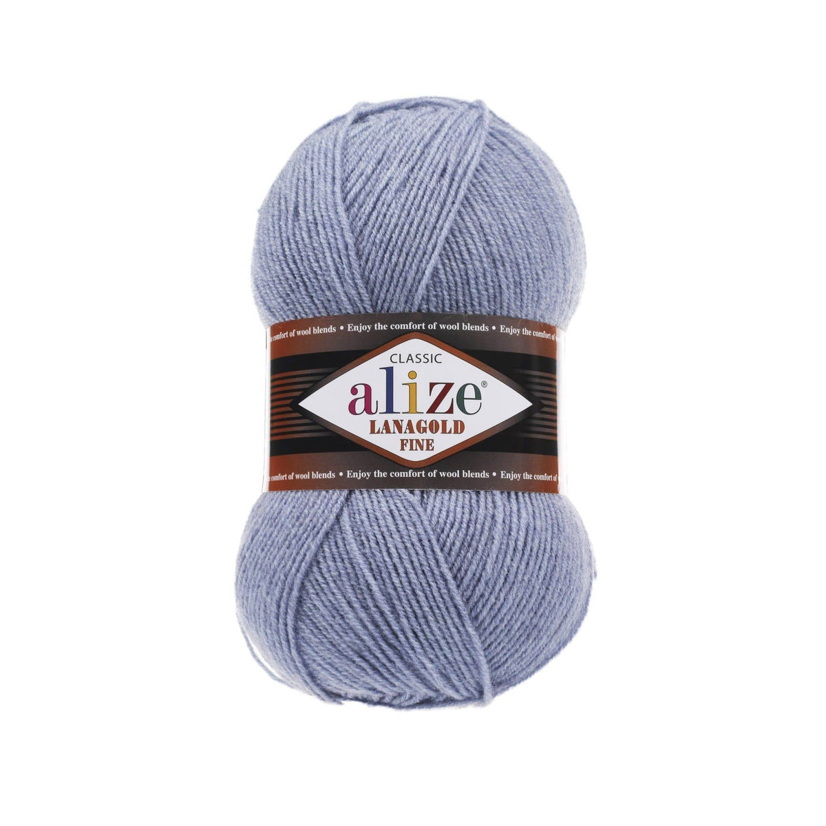 Alize Lanagold Fine 221 Light Denim Melange – light wool acrylic yarn