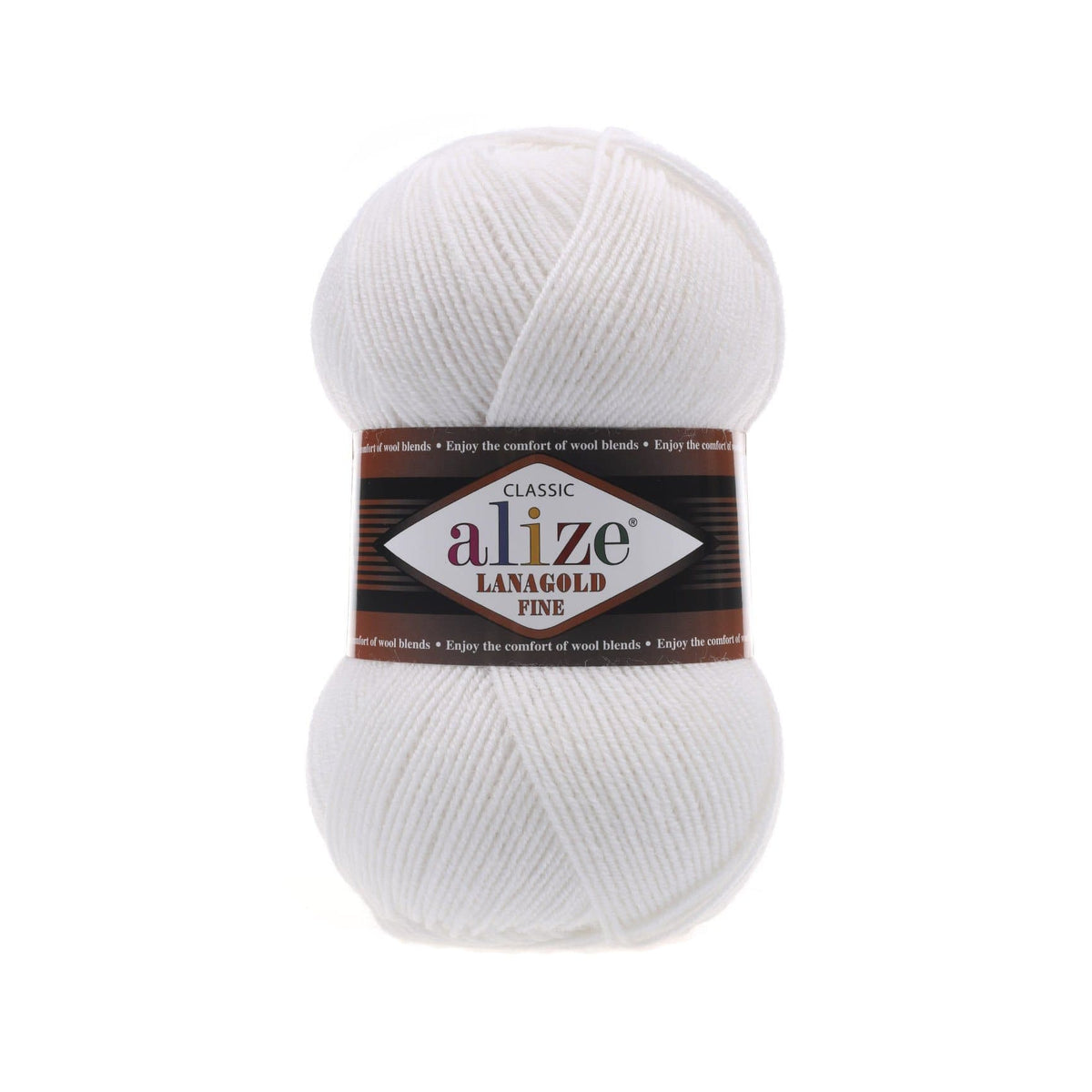 Alize Lanagold Fine 55 White – light wool acrylic yarn