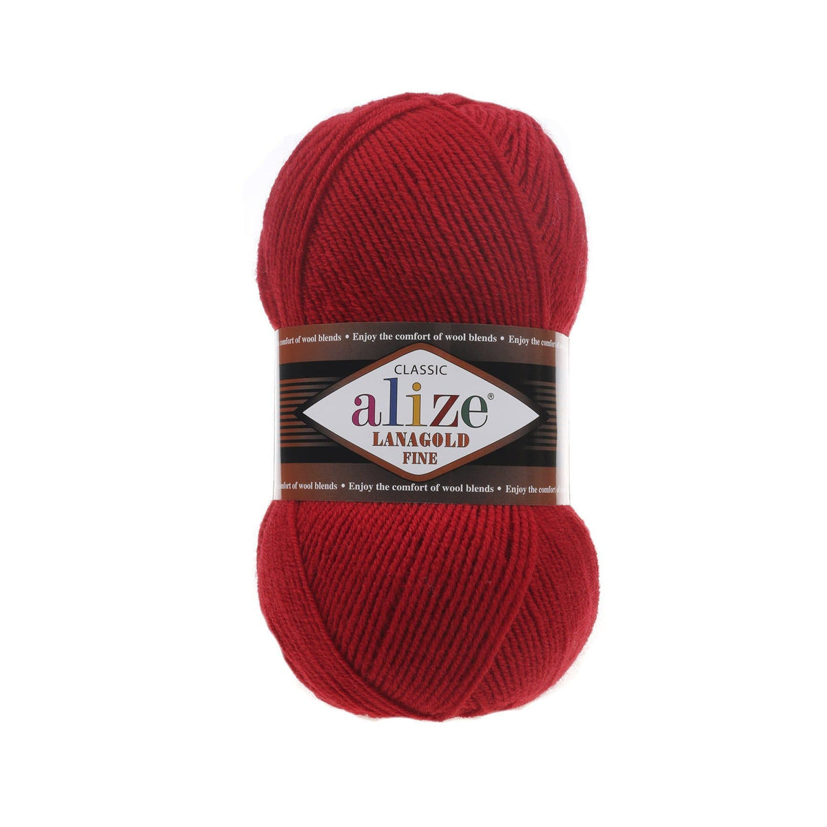 Alize Lanagold Fine 56 Red – light wool acrylic yarn