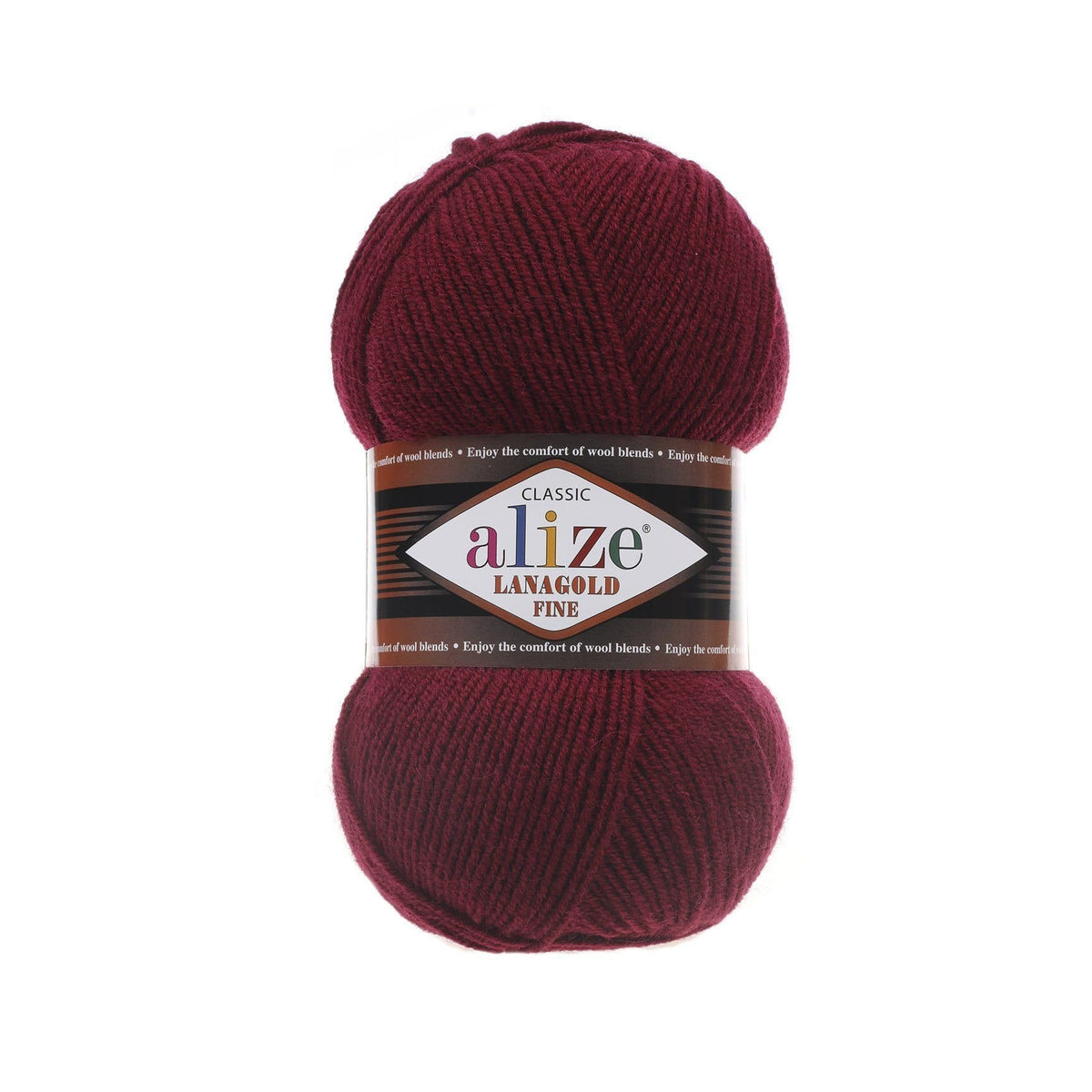 Alize Lanagold Fine 57 Burgundy – light wool acrylic yarn