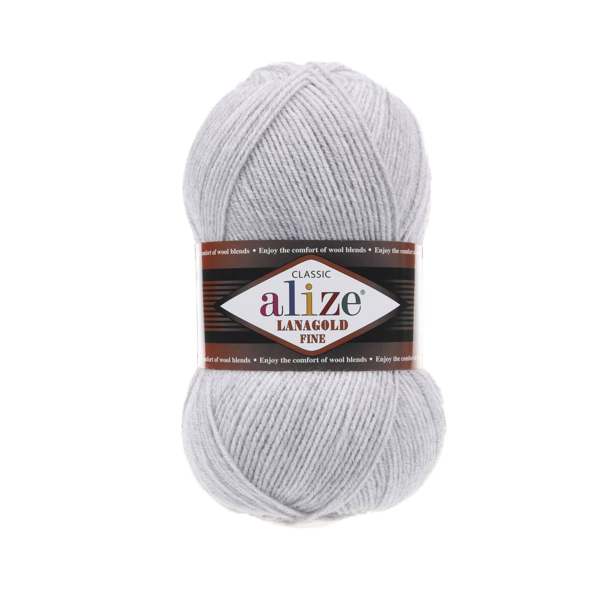 Alize Lanagold Fine 684 Light Grey Melange – light wool acrylic yarn