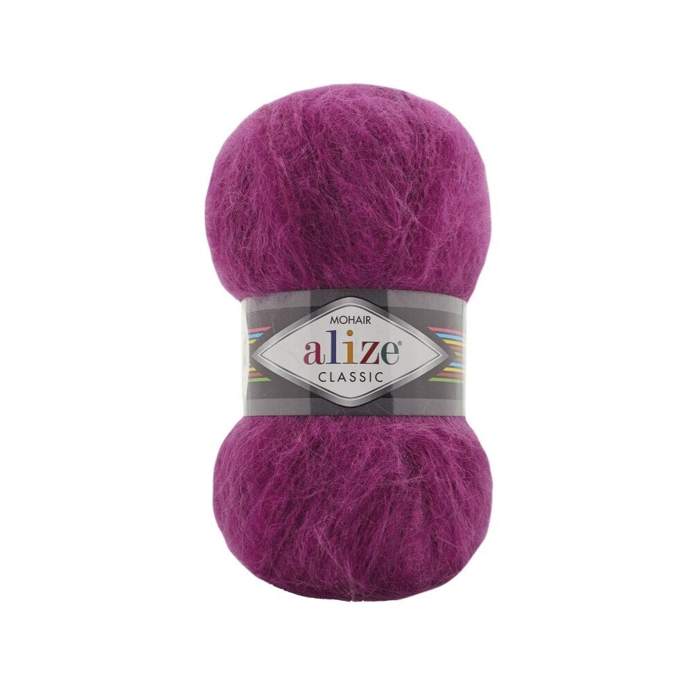 Alize Mohair Classic 209 Маджента – пряжа из акрила с мохером и шерстью