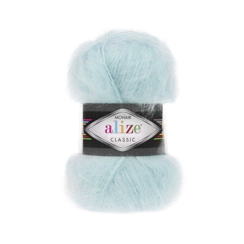Alize Mohair Classic 522 Морская пена – пряжа из акрила с мохером и шерстью