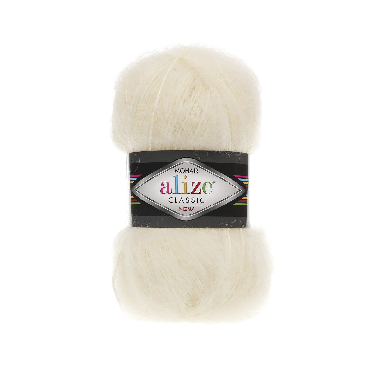 Alize Mohair Classic 01 Кремовый – пряжа из акрила с мохером и шерстью