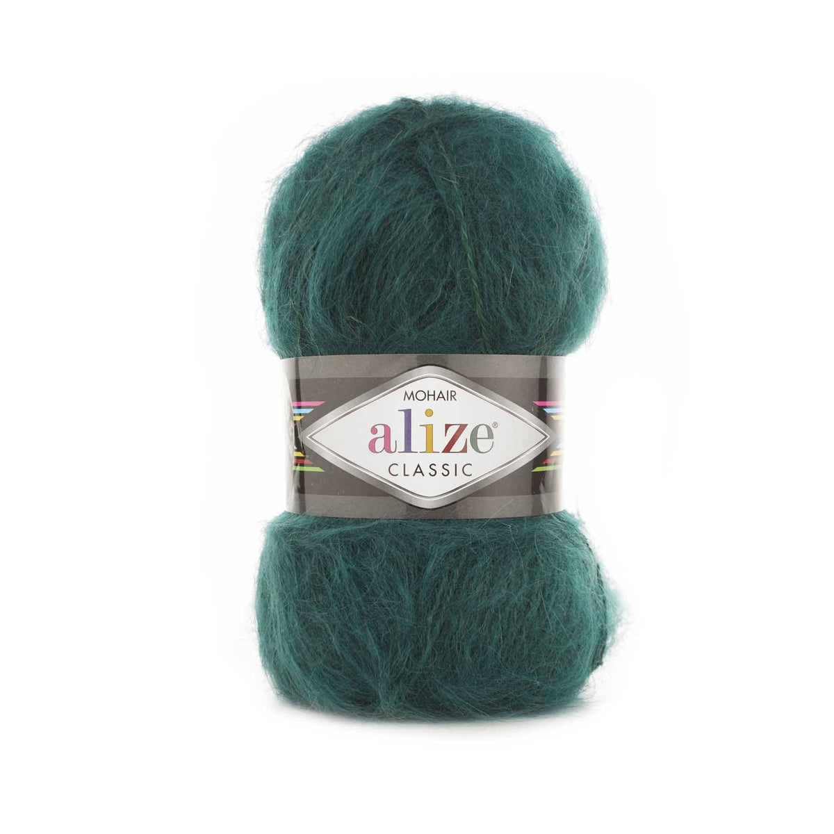 Alize Mohair Classic 30 Тёмно-зелёный – пряжа из акрила с мохером и шерстью