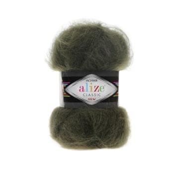 Alize Mohair Classic 29 Тёмно-зелёный – пряжа из акрила с мохером и шерстью