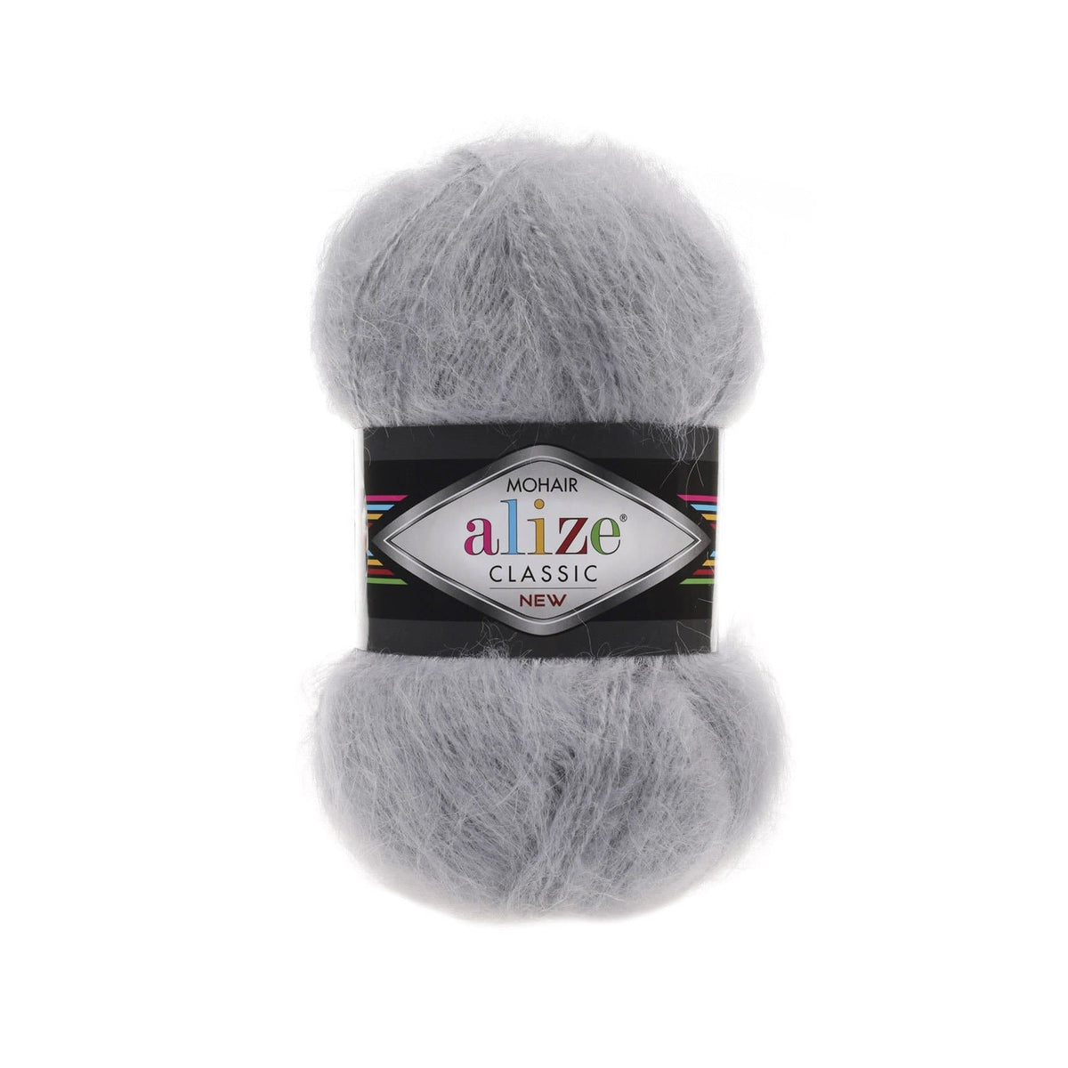 Alize Mohair Classic 21 Серый меланж – пряжа из акрила с мохером и шерстью