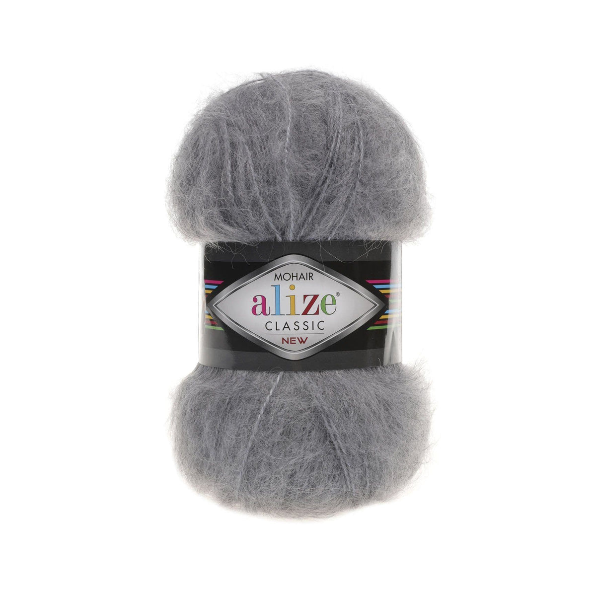 Alize Mohair Classic 412 Тёмно-серый меланж – пряжа из акрила с мохером и шерстью