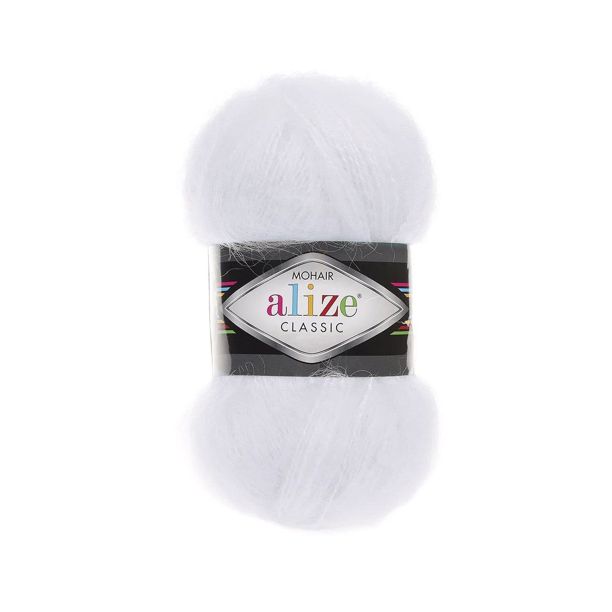 Alize Mohair Classic 55 Белый – пряжа из акрила с мохером и шерстью