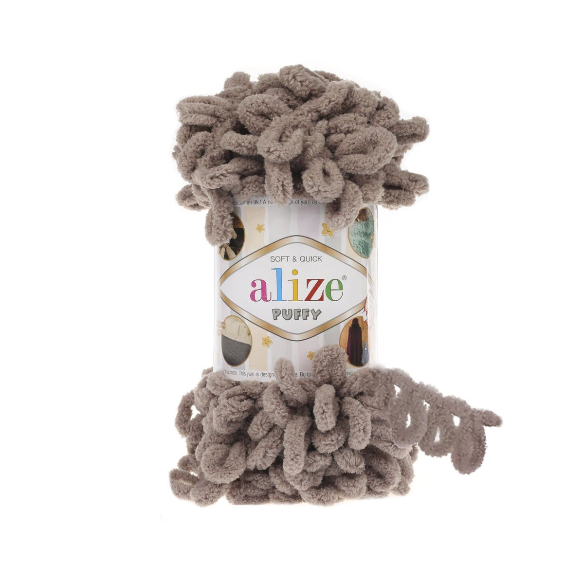 Alize Puffy 530 Taupe – loopgarn